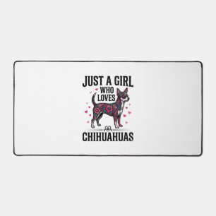Alfrombrillas De Escritorio Solo una chica que ama Chihuahuas Diseño de perro