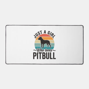 Alfrombrillas De Escritorio Sólo una chica que ama el diseño vintage de pitbul
