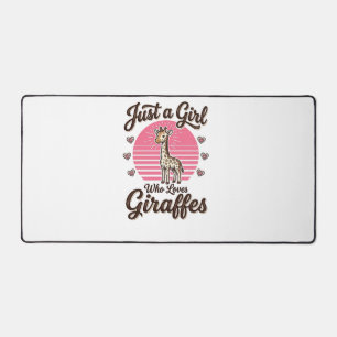 Alfrombrillas De Escritorio Solo una chica que ama las jirafas Diseño de camis