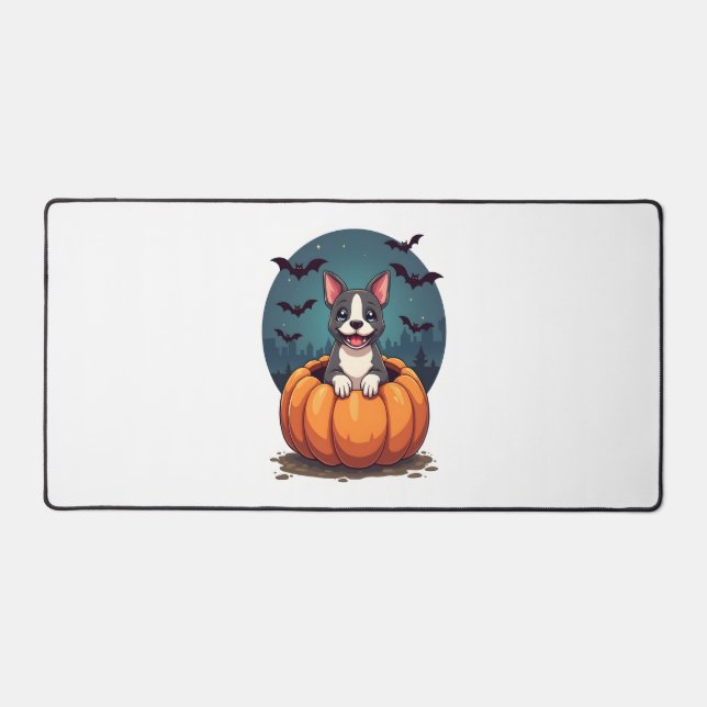 Alfrombrillas De Escritorio Sonrisa de calabaza Pitbull (Anverso)