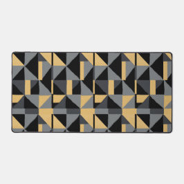 Alfrombrillas De Escritorio Sous-Main Tapis de Bureau – Géométrie Noir et Or