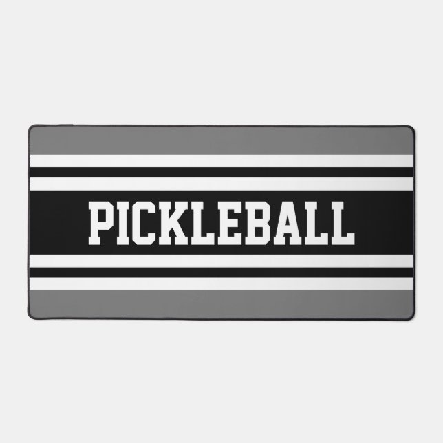 Alfrombrillas De Escritorio Sporternegonegrita Gris Black PICKLEBALL Strips Te (Anverso)