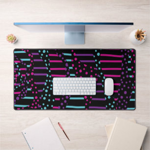 Alfrombrillas De Escritorio Spots and Stripes 2 - Pink, Purple, Blue y Black