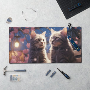 Alfrombrillas De Escritorio Spring Sweet Cherry Blossoms Kittens