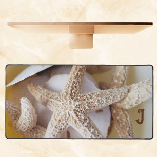 Alfrombrillas De Escritorio Starfish and Sand Dollars cremosa costa blanca