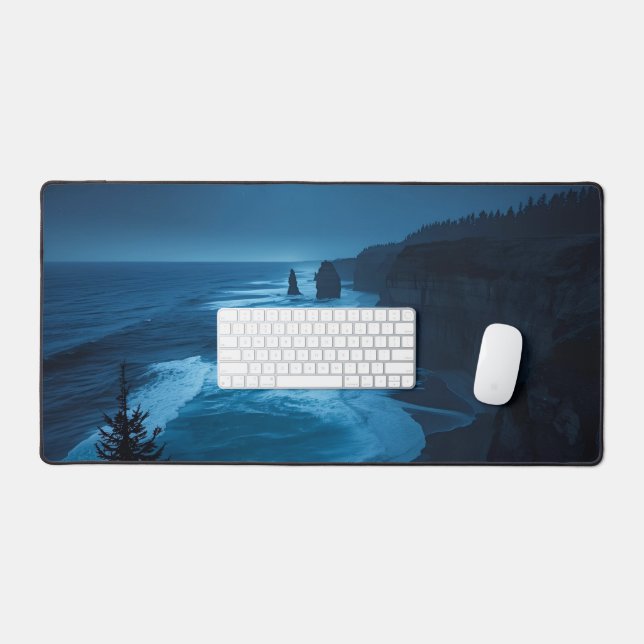 Alfrombrillas De Escritorio Starlit Ocean Cliffs – Milky Way Coastal Nightscap (Teclado y ratón)