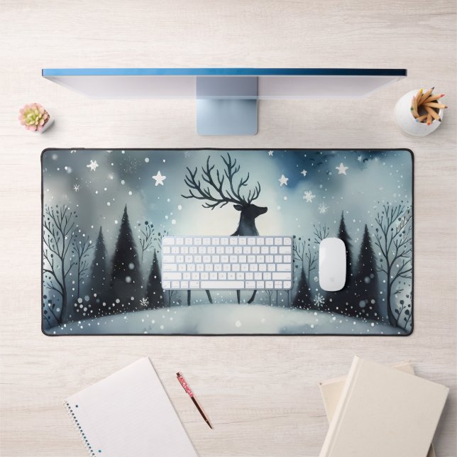 Alfrombrillas De Escritorio Starry Winter Night Deer (Oficina 1)