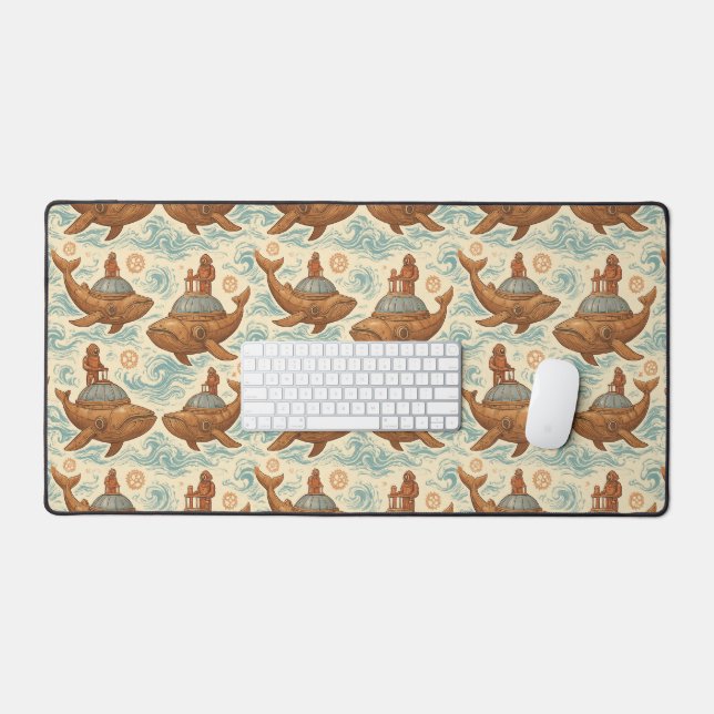 Alfrombrillas De Escritorio Steampunk Whale Sub Voyage (Teclado y ratón)