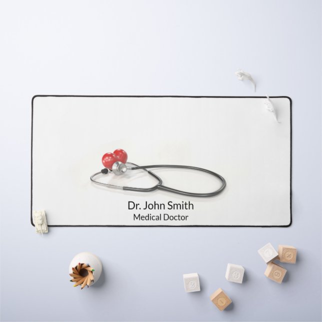 Alfrombrillas De Escritorio Stethoscope with Heart | Medical Care & Healthcare (Mesa para niños)