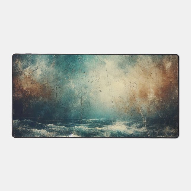 Alfrombrillas De Escritorio Stormy Blue Ocean Old Photograph (Anverso)