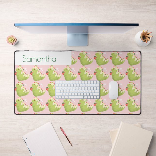 Alfrombrillas De Escritorio Strawberry Matcha Dinosaur  (Oficina 1)
