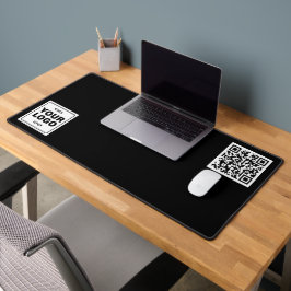 Alfrombrillas De Escritorio Su Logo - Cuadrado - Fondo BLANCO + código QR