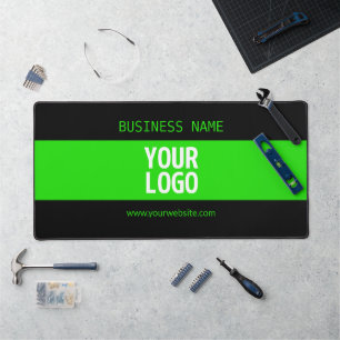 Alfrombrillas De Escritorio Su logotipo o imagen negro y verde brillante