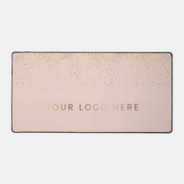 Alfrombrillas De Escritorio Su logotipo Relieve metalizado dorado Rubor Simple