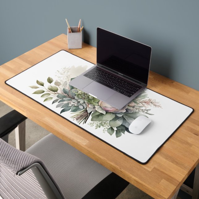 Alfrombrillas De Escritorio Suculento Bouquet On White (Oficina 2)