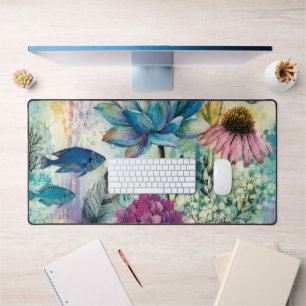 Alfrombrillas De Escritorio Sueño Acuático Floral Vibrante