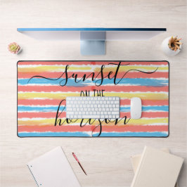 Alfrombrillas De Escritorio Sunset Horizon Estrellas de color azul rosado amar
