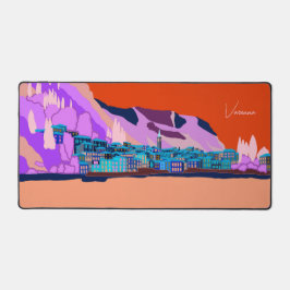 Alfrombrillas De Escritorio Sunset Varenna Lake Como Ilustracion Italiano Viaj