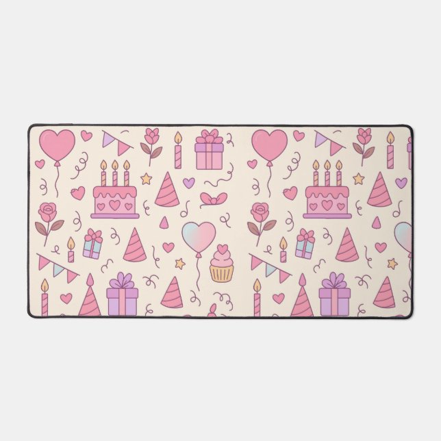 Alfrombrillas De Escritorio Sweet Princess Party Celebration Pattern (Anverso)