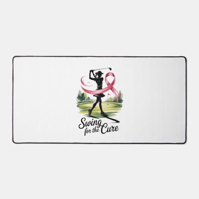 Alfrombrillas De Escritorio Swing for the Cure Golf Breast Cancer (Anverso)