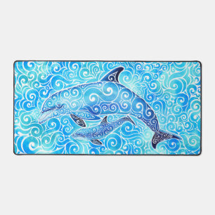 Alfrombrillas De Escritorio Swirly Dolphin