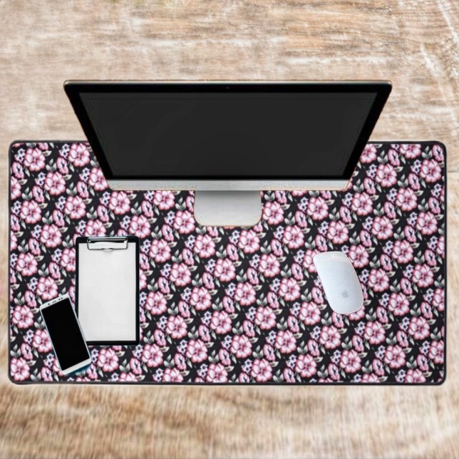 Alfrombrillas De Escritorio Tapiz floral (Loads of pink blooms, on this Floral Tapestry Desk Mat, gives it a romantic look!)