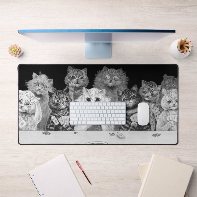 Alfrombrillas De Escritorio Tarjeta de juego para gatos, Louis Wain (Oficina 1)