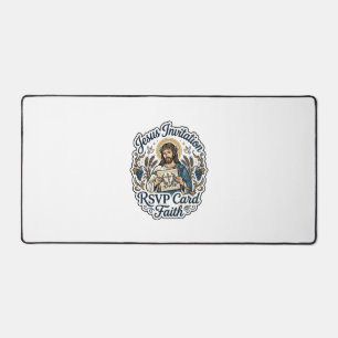 Alfrombrillas De Escritorio Tarjeta de respuesta a la invitación de Jesús Tarj