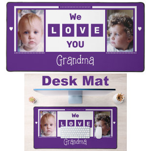 Alfrombrillas De Escritorio Te queremos abuela 2 foto morado blanco