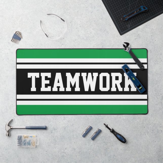 Alfrombrillas De Escritorio TEAMWORK Divertido Green Black White Carreras Stri (Puesto de trabajo)