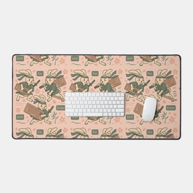 Alfrombrillas De Escritorio Teclado de Samurái de Conejo Jugador  (Teclado y ratón)