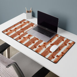 Alfrombrillas De Escritorio Terracotta Flor Silvestre a Rayas Oficina Portátil