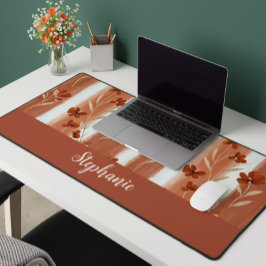 Alfrombrillas De Escritorio Terracotta Wildflower Monogram