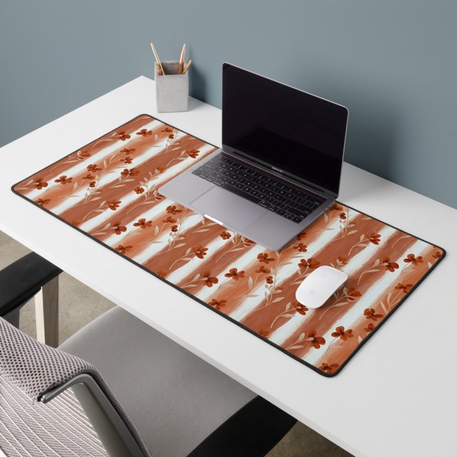 Alfrombrillas De Escritorio Terracotta Wildflower Stripe Office Laptop (Subido por el creador)