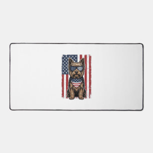 Alfrombrillas De Escritorio Terrier Patriótico Diseño Vectorial Bandera Vintag
