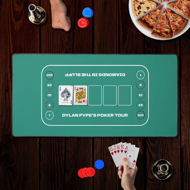 Alfrombrillas De Escritorio Texas Hold'em House Fiesta Green White Poker Table (In Situ)