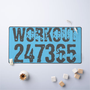 Alfrombrillas De Escritorio Texto desgastado y raspado Workout 247365 azul