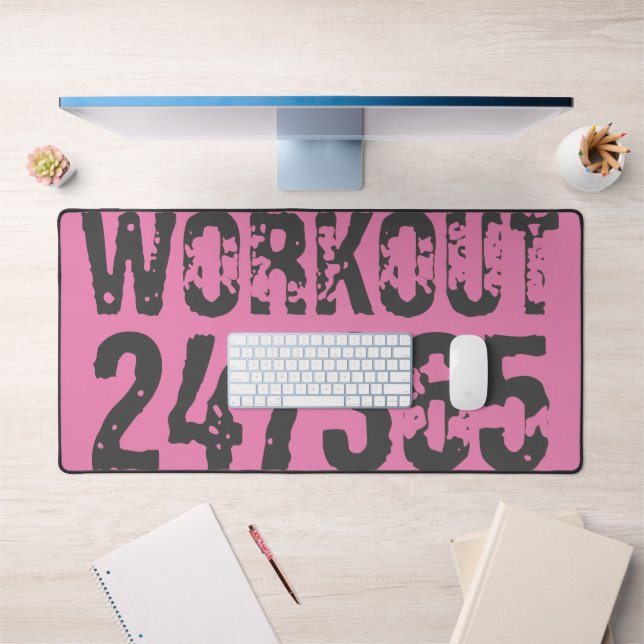 Alfrombrillas De Escritorio Texto desgastado y raspado Workout 247365 rosa (Oficina 1)
