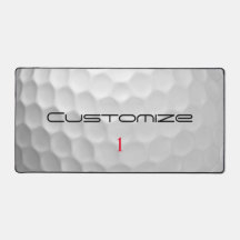 Textura de Bola de Golf Blanca con Nombre y Número