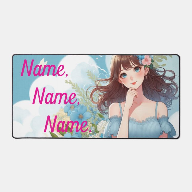 Alfrombrillas De Escritorio The Blue-Eyed Beauty's Gaze (Anverso)