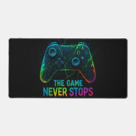 Alfrombrillas De Escritorio The Game Never Stops — Neon Gamer Controller