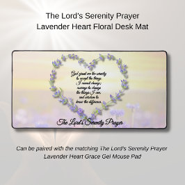 Alfrombrillas De Escritorio The Lord’s Serenity Prayer Lavender Heart Floral