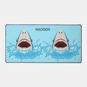 Alfrombrillas De Escritorio Tiburones divertidos de nombre personalizado
