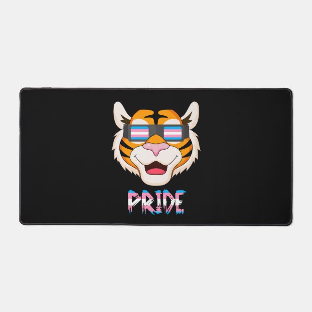 Alfrombrillas De Escritorio Tiger Transgender Flag Lgbt (Anverso)