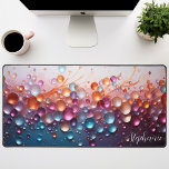 Alfrombrillas De Escritorio Tinta Gemstone Alcohol Personalizada<br><div class="desc">Elevar su espacio de trabajo con esta alfombra personalizada que presenta un diseño abstracto cautivador inspirado en piedras preciosas y tinta de alcohol fluido. Los colores vivos y los patrones hipnotizadores crean un entorno único e inspirador para tu trabajo. Añade un toque personal con tu nombre o una cita motivacional....</div>