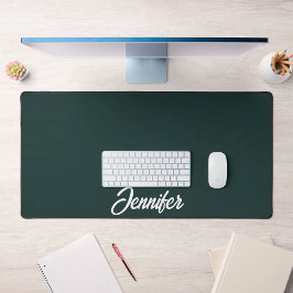 Alfrombrillas De Escritorio Tipografía del nombre inicial del monograma verde 