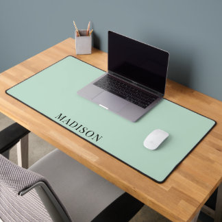 Alfrombrillas De Escritorio Tipografía Minimalista personalizada Verde sólido