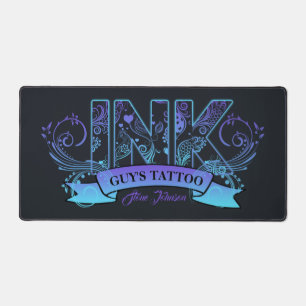 Alfrombrillas De Escritorio Tipografía Tatuaje Tatuaje Tatutto Lavender/Aqua I