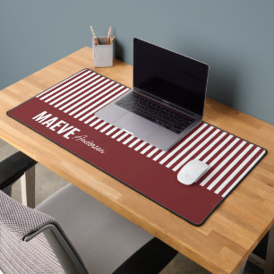 Alfrombrillas De Escritorio Tira borgoñona personalizada elegante