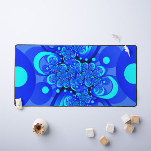 Alfrombrillas De Escritorio Tonos de azul arte fractal abstracto moderno